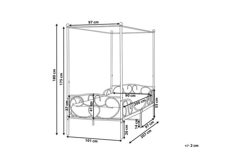 Himmelssäng Sormery - Vit - Möbler - Säng - Himmelsäng