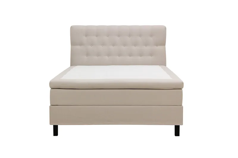 HVILA Classic Komplett Sängpaket 140x200 cm Kontinentalsäng med diamant sänggavel, Beige