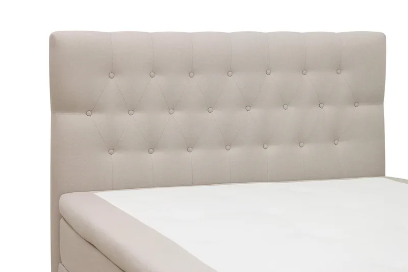 HVILA Classic Komplett Sängpaket 140x200 cm Kontinentalsäng med diamant sänggavel - Beige - Möbler - Säng - Kontinentalsäng