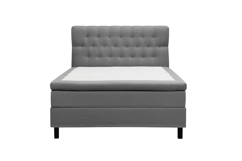 HVILA Classic Komplett Sängpaket 140x200 cm Kontinentalsäng med diamant sänggavel, Grå