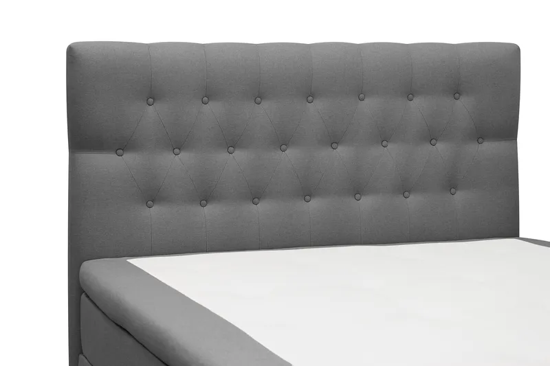 HVILA Classic Komplett Sängpaket 140x200 cm Kontinentalsäng med diamant sänggavel - Grå - Möbler - Säng - Kontinentalsäng