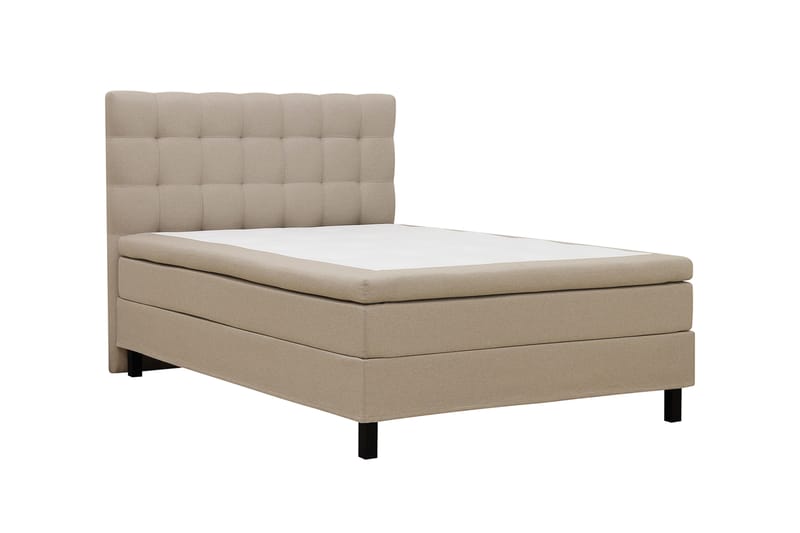 HVILA Classic Komplett Sängpaket 140x200 cm Kontinentalsäng med rutad sänggavel - Beige - Möbler - Säng - Kontinentalsäng