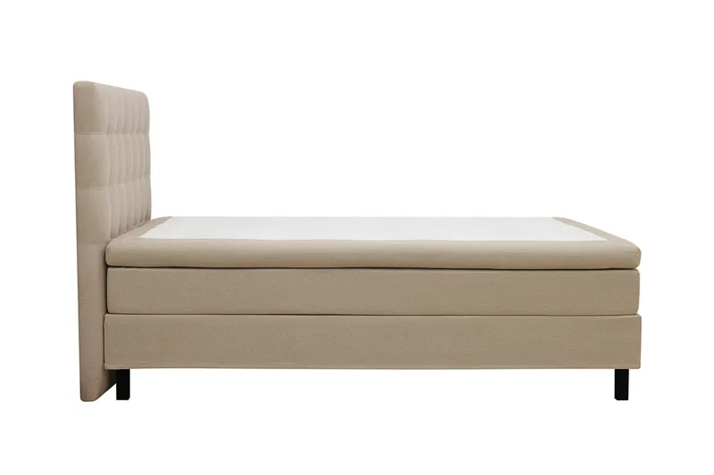 HVILA Classic Komplett Sängpaket 140x200 cm Kontinentalsäng med rutad sänggavel - Beige - Möbler - Säng - Kontinentalsäng
