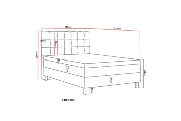 HVILA Classic Komplett Sängpaket 140x200 cm Kontinentalsäng med rutad sänggavel - Grön - Möbler - Säng - Kontinentalsäng