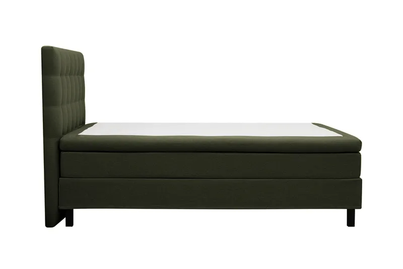 HVILA Classic Komplett Sängpaket 140x200 cm Kontinentalsäng med rutad sänggavel - Grön - Möbler - S äng - Kontinentalsäng