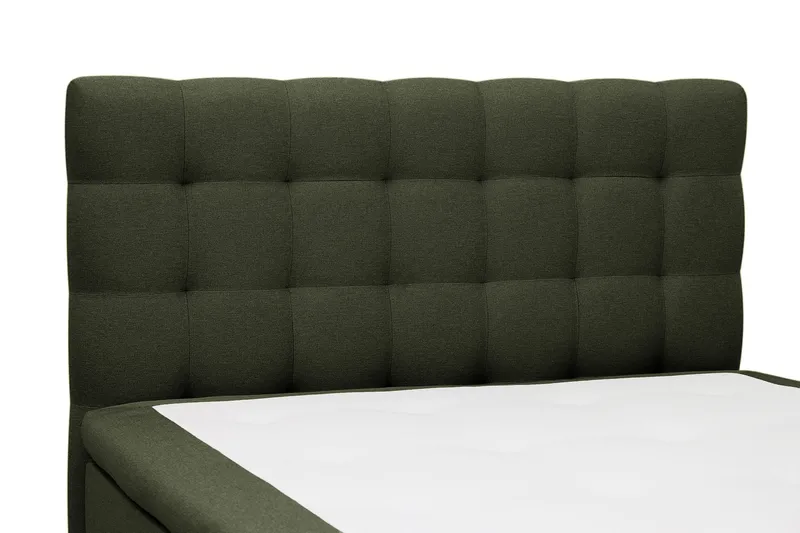HVILA Classic Komplett Sängpaket 140x200 cm Kontinentalsäng med rutad sänggavel - Grön - Möbler - Säng - Kontinentalsäng