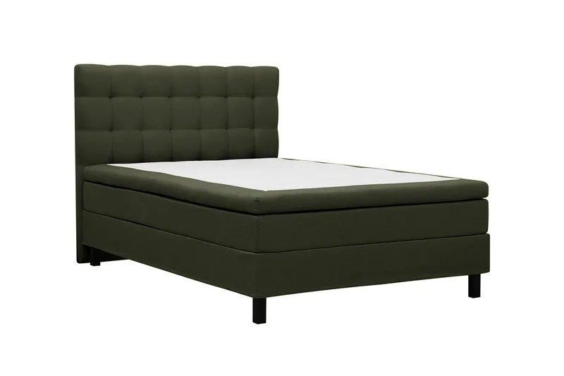 HVILA Classic Komplett Sängpaket 140x200 cm Kontinentalsäng med rutad sänggavel - Grön - Möbler - Säng - Kontinentalsäng