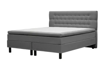 HVILA Classic Komplett Sängpaket 160x200 cm Kontinentalsäng med diamant sänggavel - Grå - Möbler - Säng - Kontinentalsäng