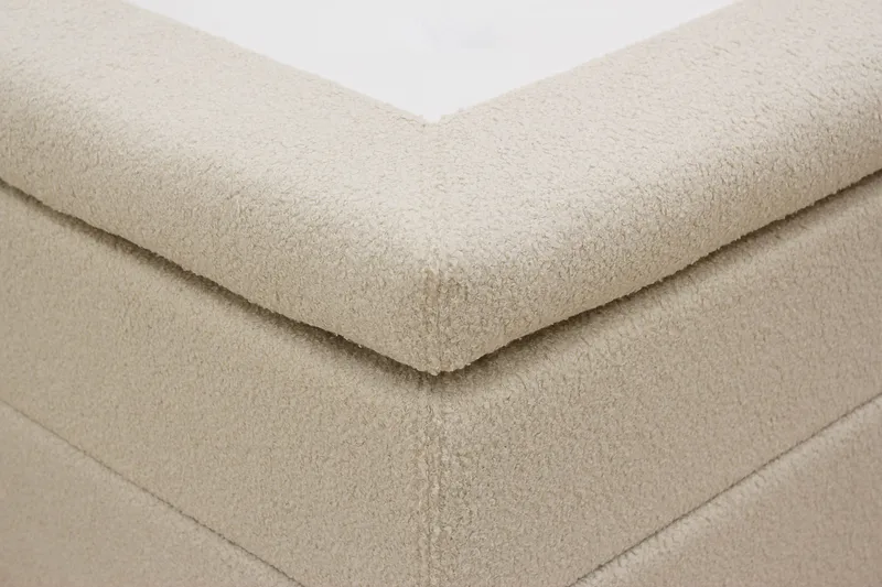 HVILA Classic Komplett Sängpaket 160x200 cm Kontinentalsäng med rutad sänggavel - Beige / Teddy - Möbler - Säng - Kontinentalsäng