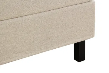 HVILA Classic Komplett Sängpaket 160x200 cm Kontinentalsäng med rutad sänggavel - Beige / Teddy - Möbler - Säng - Kontinentalsäng