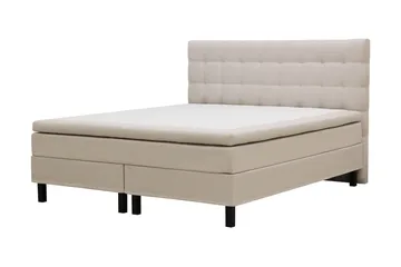 HVILA Classic Komplett Sängpaket 160x200 cm Kontinentalsäng med rutad sänggavel - Beige - Möbler - Säng - Kontinentalsäng