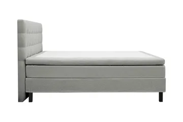 HVILA Classic Komplett Sängpaket 160x200 cm Kontinentalsäng med rutad sänggavel - Grå / Teddy - Möbler - Säng - Kontinentalsäng