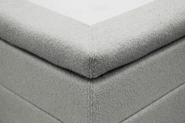 HVILA Classic Komplett Sängpaket 160x200 cm Kontinentalsäng med rutad sänggavel - Grå / Teddy - Möbler - Säng - Kontinentalsäng