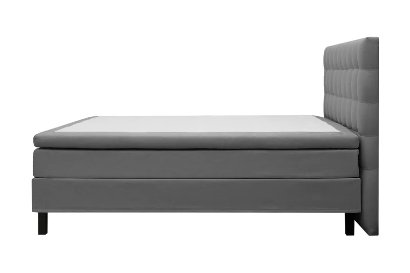 HVILA Classic Komplett Sängpaket 180x200 cm Kontinentalsäng med rutad sänggavel - Grå - Möbler - Säng - Kontinentalsäng