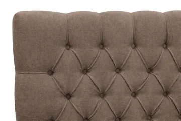HVILA Lyx Komplett Sängpaket 160x200 cm Kontinentalsäng med knappad sänggavel i chenille - Mörkbrun - Möbler - Säng - Kontinentalsäng