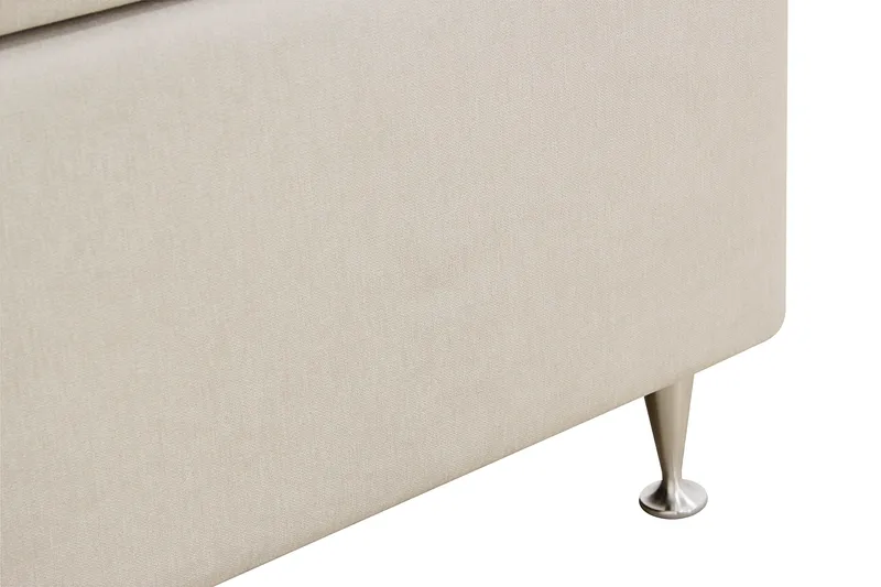 HVILA Lyx Komplett Sängpaket 160x200 cm Kontinentalsäng med knappad sänggavel - Ljusbeige - Möbler - Säng - Kontinentalsäng
