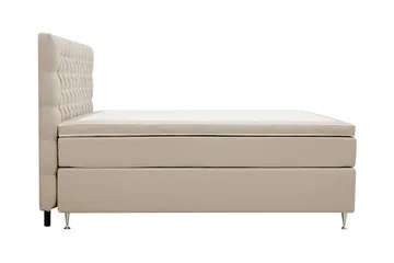 HVILA Lyx Komplett Sängpaket 180x200 cm Kontinentalsäng med knappad sänggavel - Beige - Möbler - Säng - Kontinentalsäng