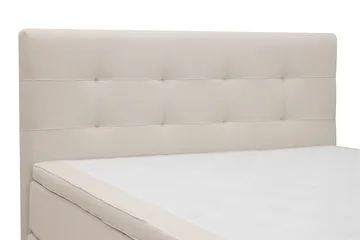HVILA Premium Komplett Sängpaket 180x200 cm Kontinentalsäng med Sänggavel - Ljusbeige Bouclé - Möbler - Säng - Kontinentalsäng