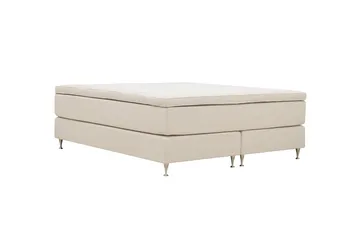 HVILA Premium Kontinentalsäng 160x200 cm - Ljusbeige Tyg - Möbler - Säng - Kontinentalsäng