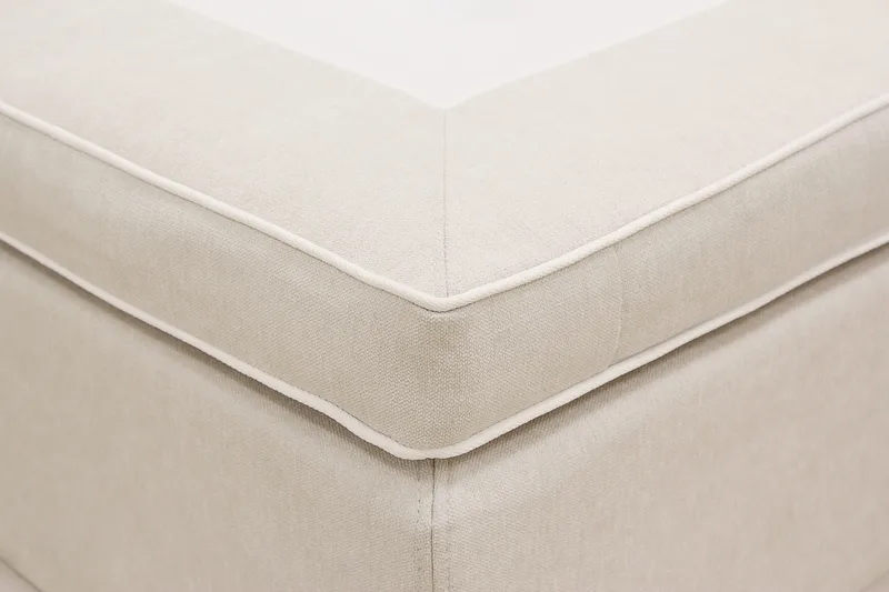 HVILA Premium Kontinentalsäng 160x200 cm - Ljusbeige Tyg - Möbler - Säng - Kontinentalsäng