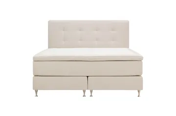 HVILA Premium Kontinentalsäng 160x200 cm - Ljusbeige Tyg - Möbler - Säng - Kontinentalsäng