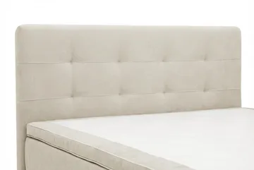 HVILA Premium Komplett Sängpaket 180x200 cm Kontinentalsäng med Sänggavel - Beige Tyg - Möbler - Säng - Kontinentalsäng