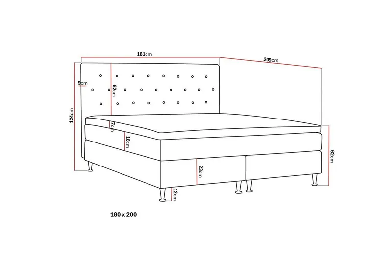 HVILA Plus Komplett Sängpaket 180x200 cm - Ljusbeige - Möbler - Säng - Kontinentalsäng