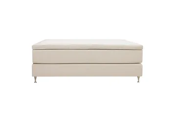 HVILA Premium Kontinentalsäng 160x200 cm - Ljusbeige Tyg - Möbler - Säng - Kontinentalsäng