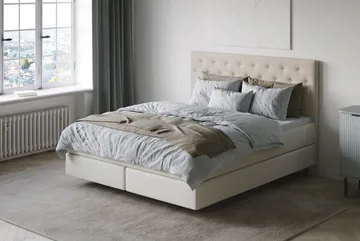 HVILA Premium Sängpaket Kontinentalsäng 180x200 cm med svävande effekt inkl. Bäddmadrass i Polyesterskum Vändbar Sommar & Vintersida och Tvättbar klädsel - Sommar & Vintersida - Möbler - Säng - Komplett sängpaket