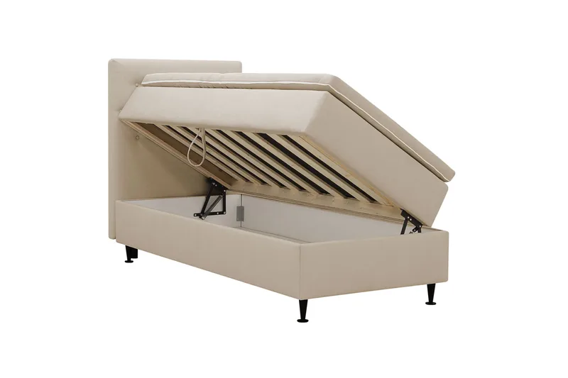 HVILA Plus Komplett Sängpaket med Förvaring 90x200 cm - Beige - Möbler - Säng - Enkelsäng