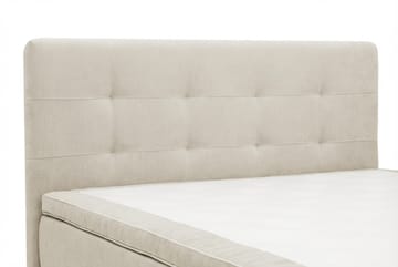 HVILA Premium Komplett Sängpaket 160x200 cm Kontinentalsäng med Sänggavel - Beige Tyg - Möbler - Säng - Kontinentalsäng