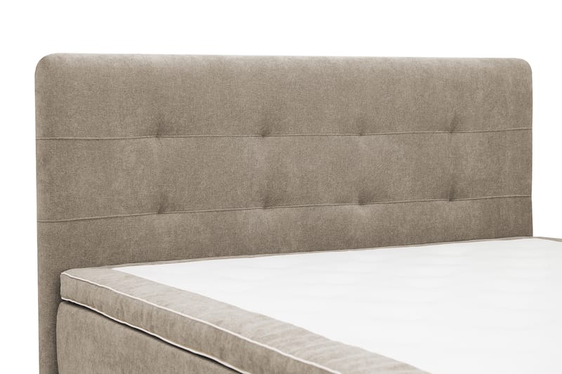 HVILA Premium Komplett Sängpaket 160x200 cm Kontinentalsäng med Sänggavel - Ljusbrun Tyg - Möbler - Säng - Kontinentalsäng