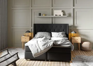 Imperia Komplett Komplett Sängpaket 160x200 cm - Svart - Möbler - Säng - Kontinentalsäng