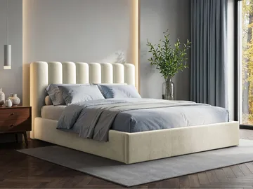 Isvik Sängram med förvaring 140x200 cm - beige - Möbler - Säng - Sängram & sängstomme