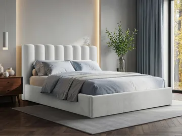 Isvik Sängram med förvaring 160x200 cm - grå - Möbler - Säng - Sängram & sängstomme