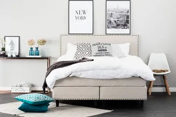 Jolie Komplett Sängpaket 160x200 - Beige - Möbler - Säng - Kontinentalsäng