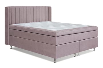 Joluma Komplett Sängpaket – Kontinentalsäng 180x200 cm i Tyg med Sänggavel + Bäddmadrass med Fasthetsgrad Medium - Vintagerose - Möbler - Säng - Kontinentalsäng