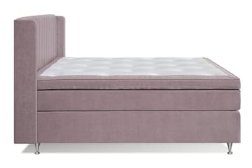 Joluma Komplett Sängpaket – Kontinentalsäng 180x200 cm i Tyg med Sänggavel + Bäddmadrass med Fasthetsgrad Medium - Vintagerose - Möbler - Säng - Kontinentalsäng
