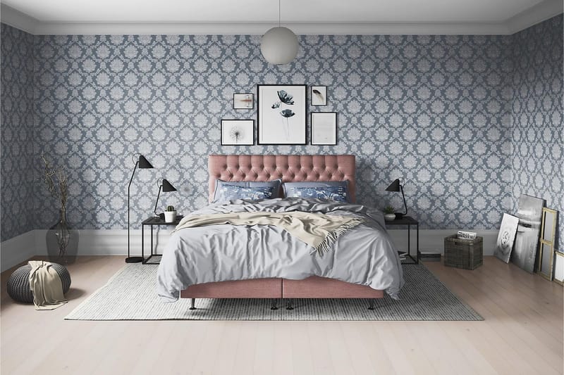 Joluma Sängpaket Fast 105x200 cm - (+Fler val) 105x200 cm Mörkrosa - Möbler - Säng - Kontinentalsäng