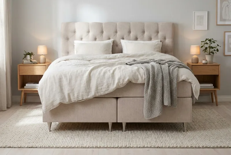 Joluma Sängpaket Fast 180x200 cm - Beige - Möbler - Säng - Kontinentalsäng
