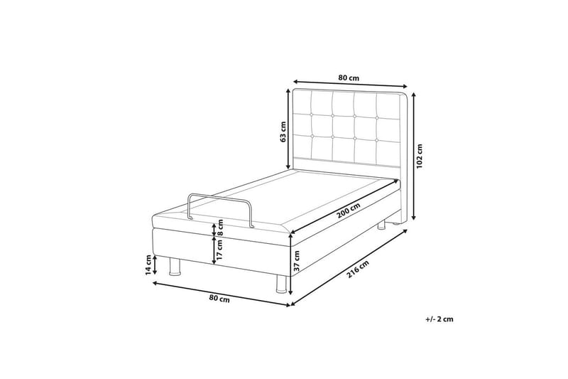 Justerbar säng Duke - Beige, 80x200 cm - Möbler - Säng - Sängram & sängstomme