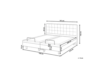 Justerbar säng Duke - Beige, svart, 160x200 cm - Möbler - Säng - Sängram & sängstomme