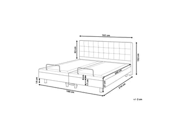 Justerbar säng Duke - Beige, svart, 160x200 cm - Möbler - Säng - Sängram & sängstomme