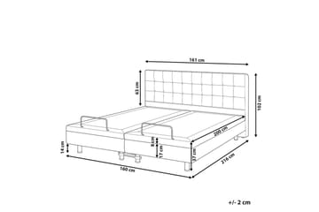 Justerbar säng Duke - Grå, svart, 160x200 cm - Möbler - Säng - Sängram & sängstomme
