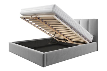 Karrouba Förvaringssäng 140x200 cm - Grå - Möbler - Säng - Säng med förvaring