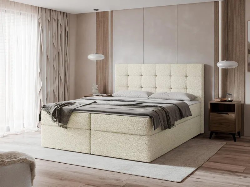 Kleiv Kontinentalsäng med förvaring 140x200 cm - beige - Möbler - Säng - Kontinentalsäng