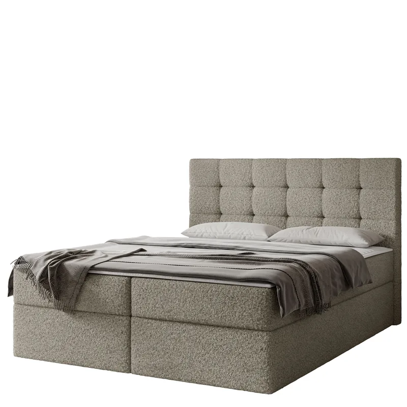 Kleiv Kontinentalsäng med förvaring 140x200 cm, grå