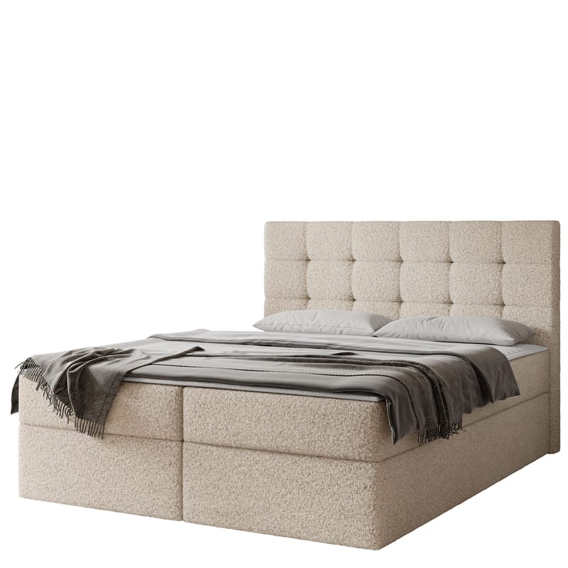Kleiv Kontinentalsäng med förvaring 160x200 cm - beige - Möbler - Säng - Kontinentalsäng
