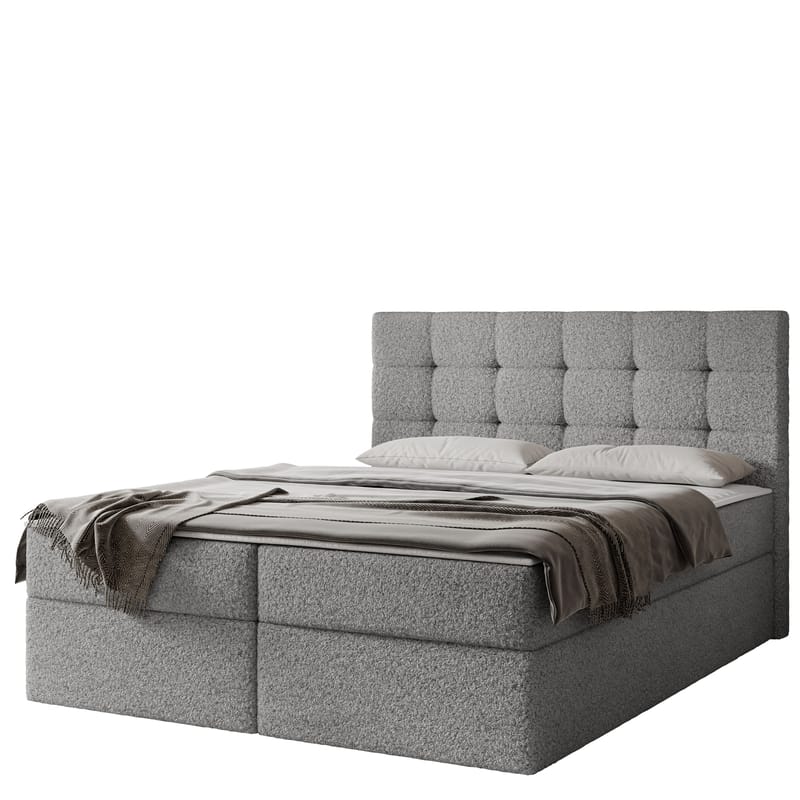 Kleiv Kontinentalsäng med förvaring 160x200 cm, grå