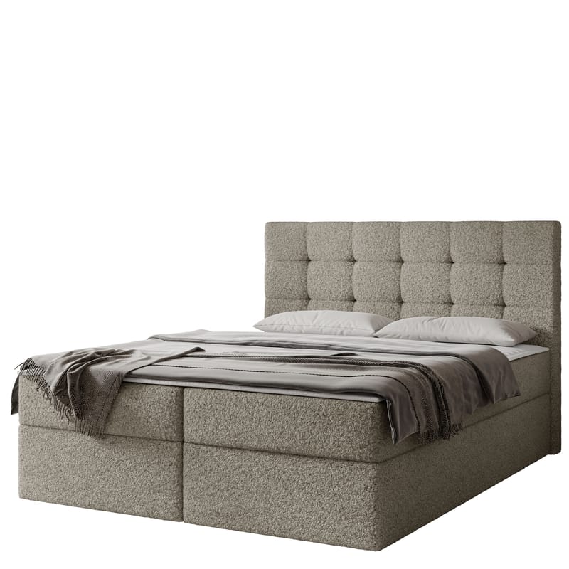 Kleiv Kontinentalsäng med förvaring 160x200 cm, grå